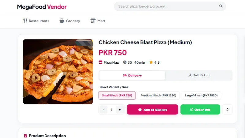 MegaFood Vendor Blogger Theme screenshot 1