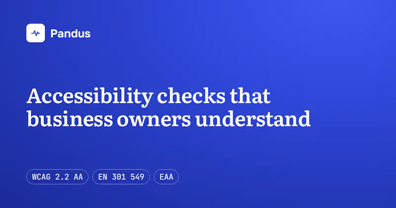 Pandus Accessibility Checker screenshot 2