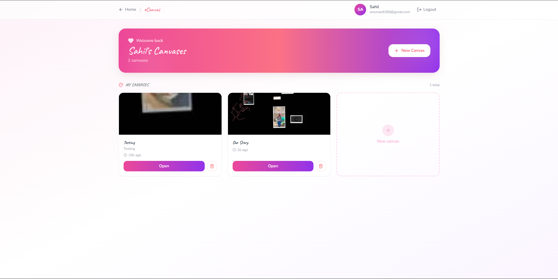 eCanvas gallery image