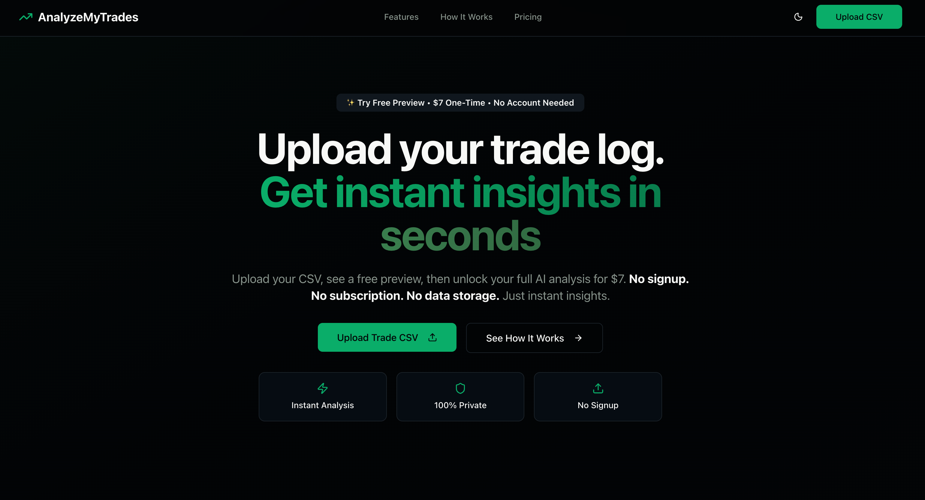 AnalyzeMyTrades - Main screenshot showing features and interface