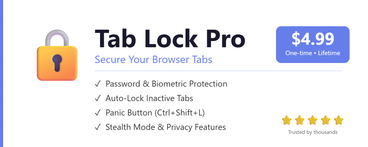 Tab Lock Pro - Secure Your Tabs gallery image