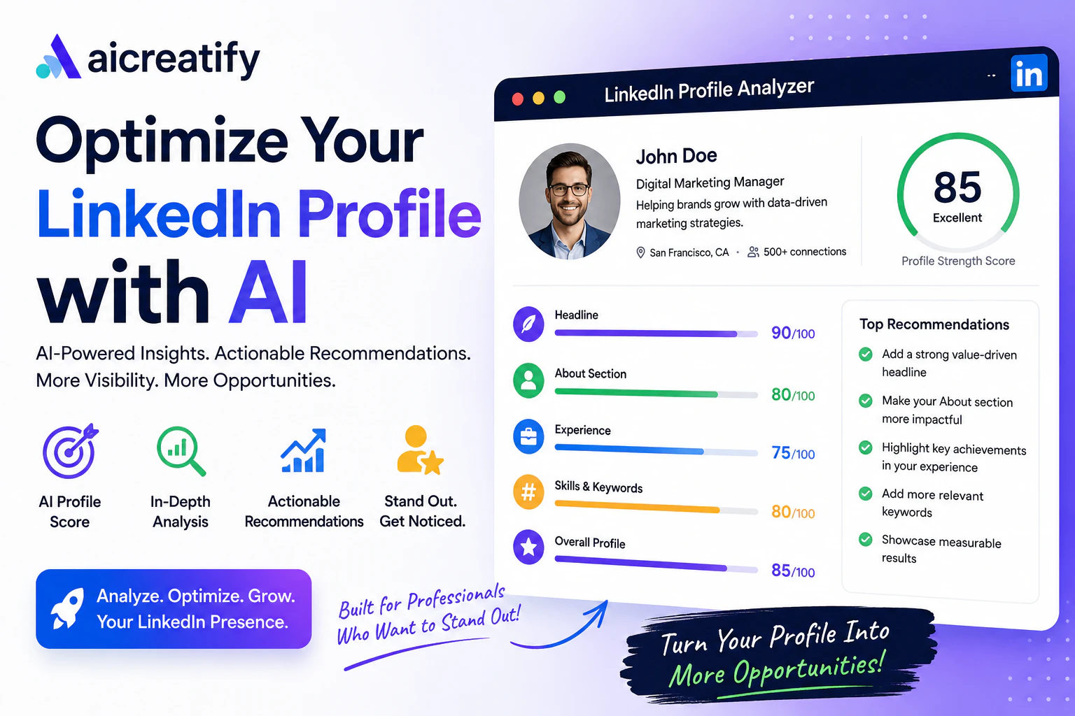Optimize Your LinkedIn Profile with AI gallery image
