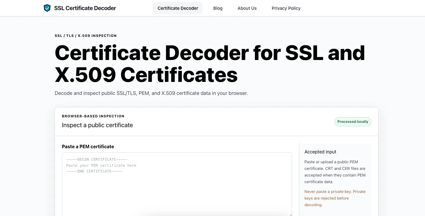 SSL Certificate Decoder gallery image