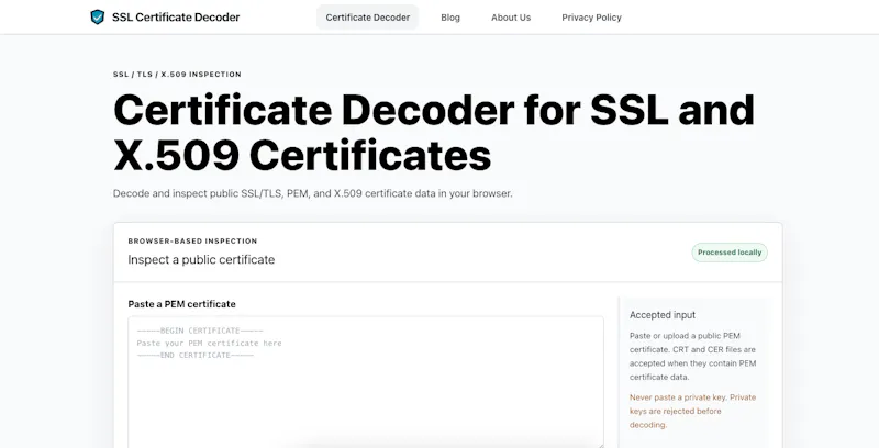 SSL Certificate Decoder screenshot 1