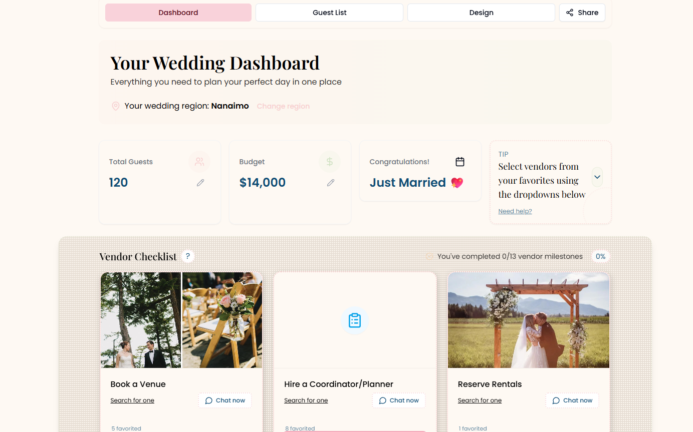 WeddingHelp.ca - Screenshot 5 showing product features and functionality