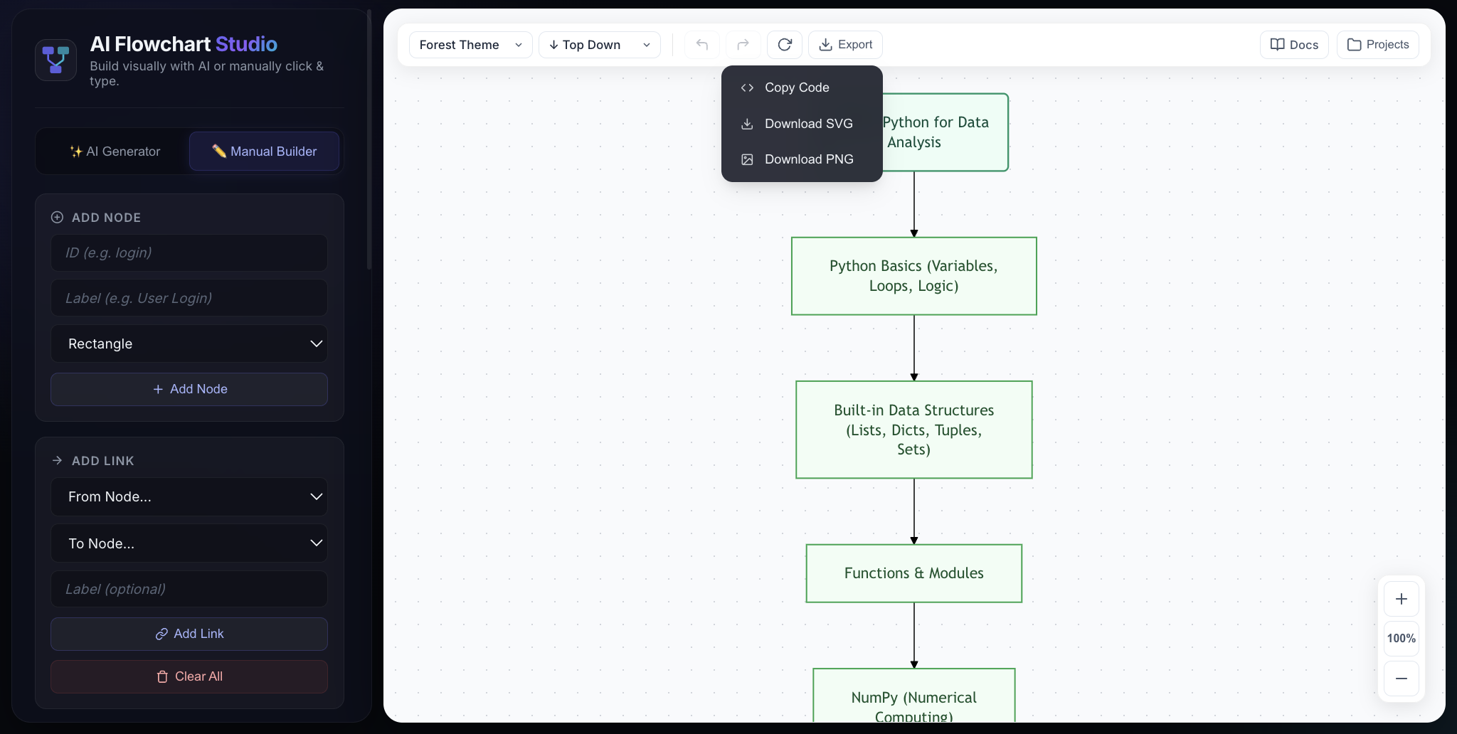 AI Flowchart Studio gallery image