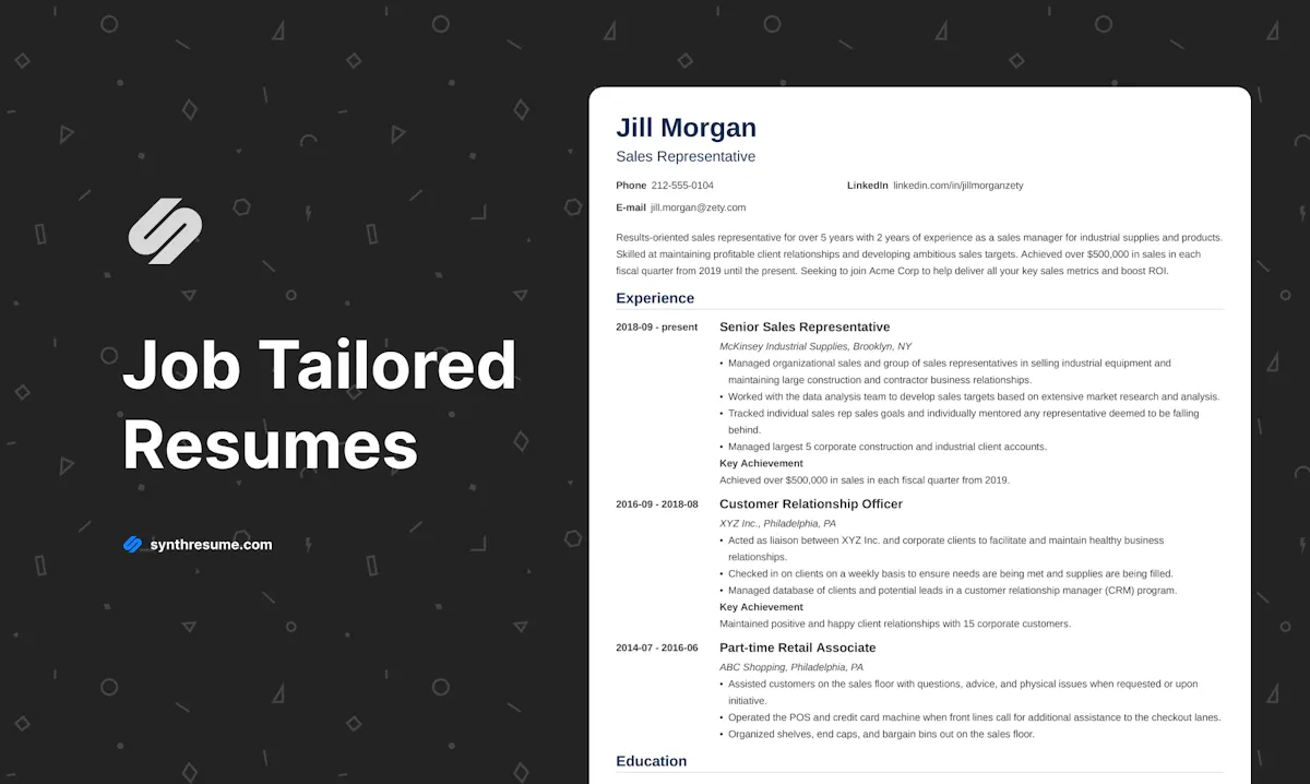 Synth Resume