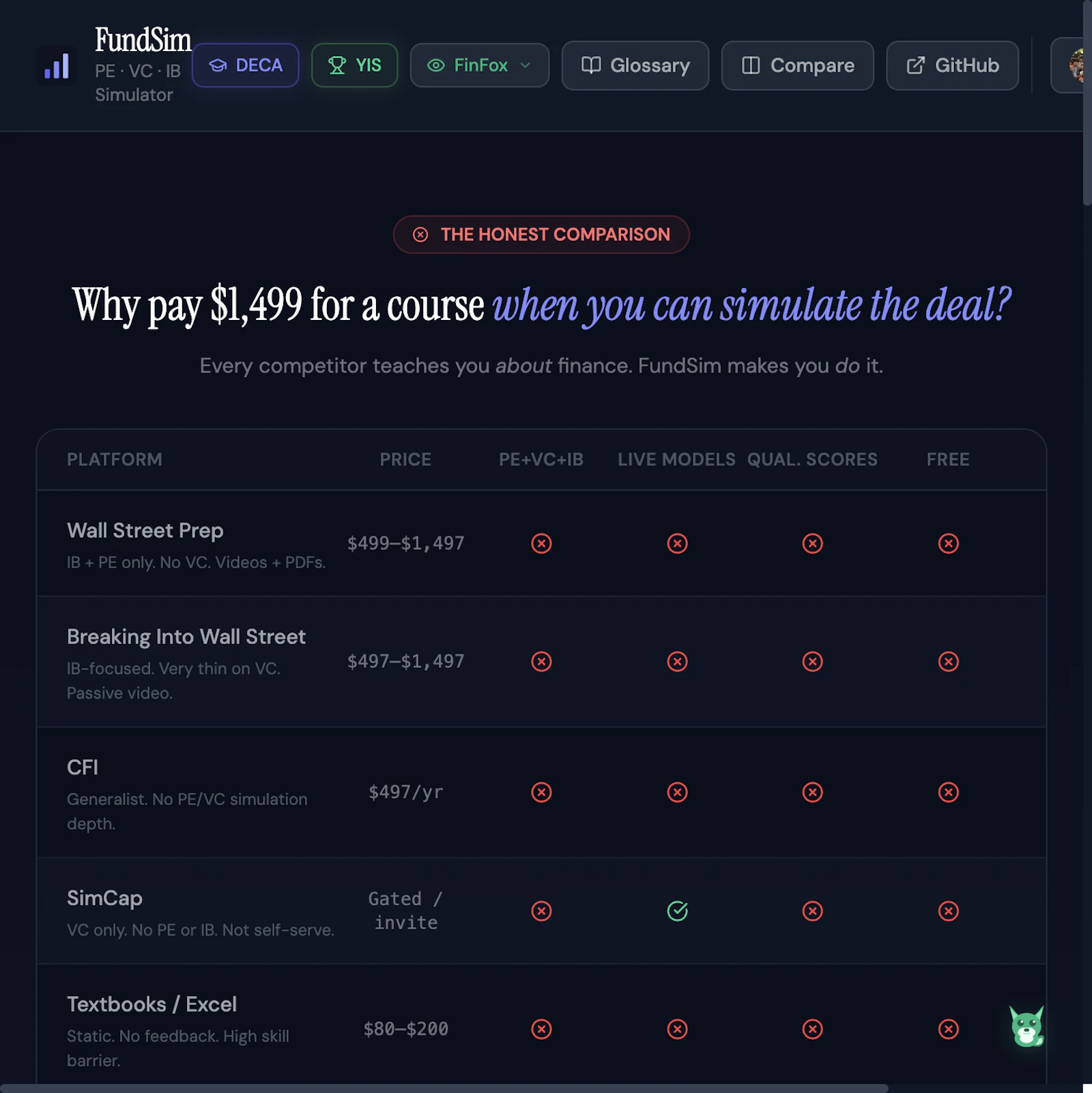 FundSim screenshot 1