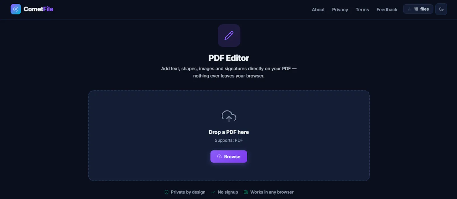 CometFile screenshot 2