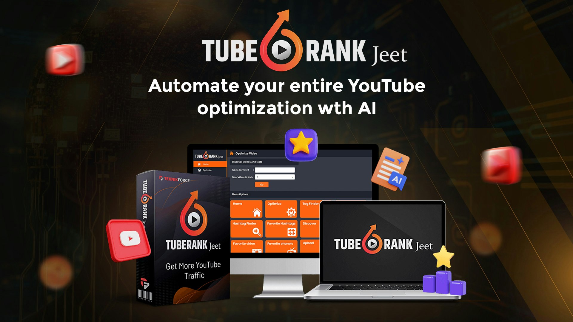 Média Tuberank Jeet - YouTube SEO Software - Get organic YouTube traffic with rankings that stick forever 4