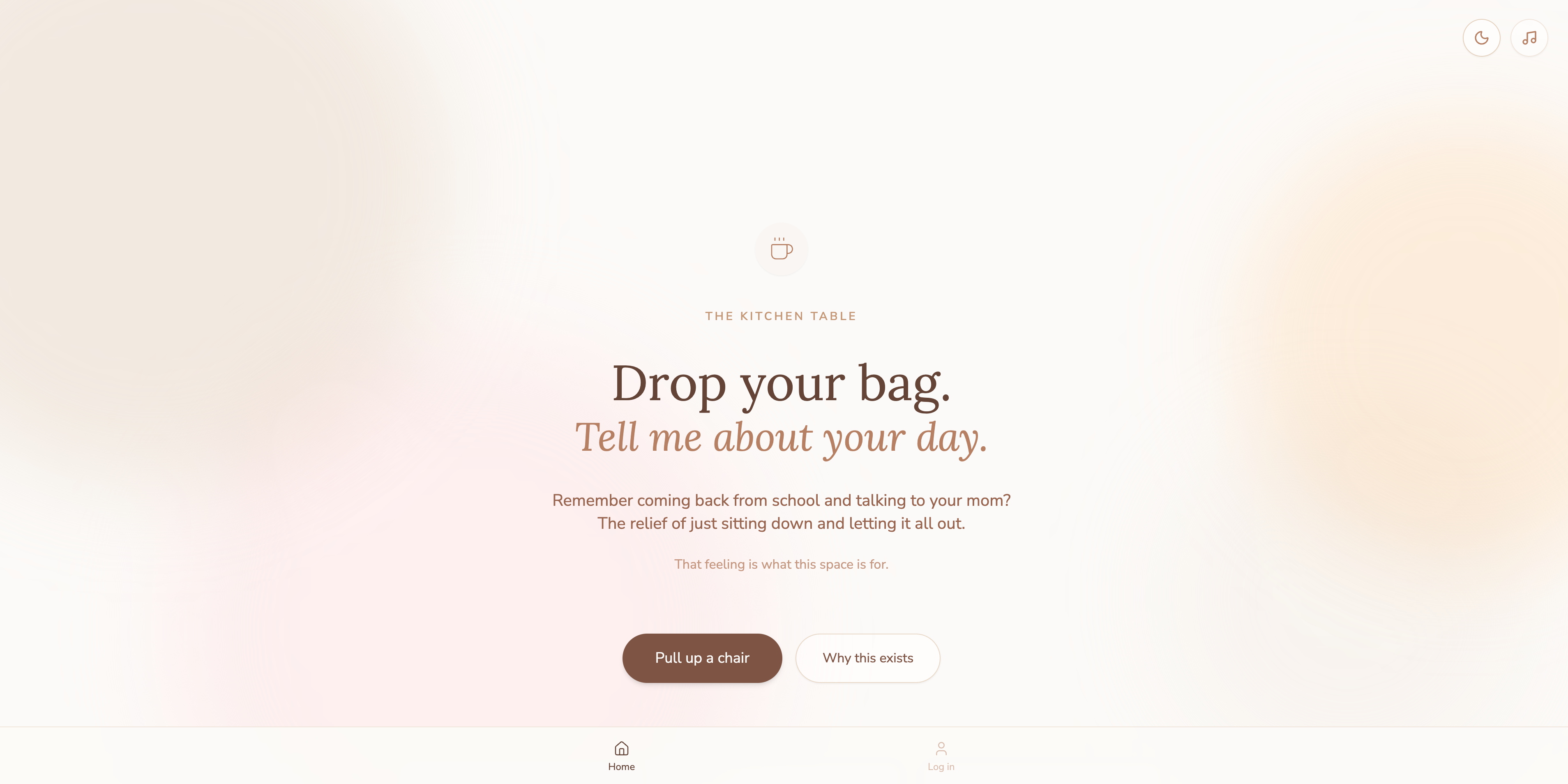 The Kitchen Table - Main product screenshot demonstrating key features and user interface