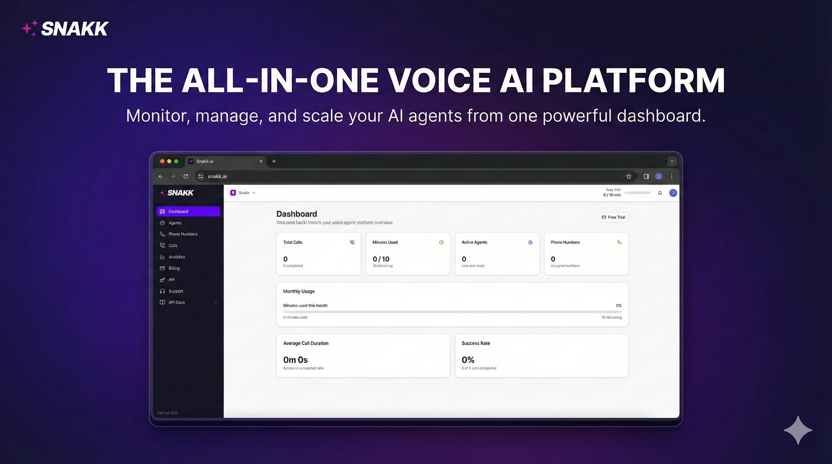 Snakk.ai - Main product screenshot demonstrating key features and user interface