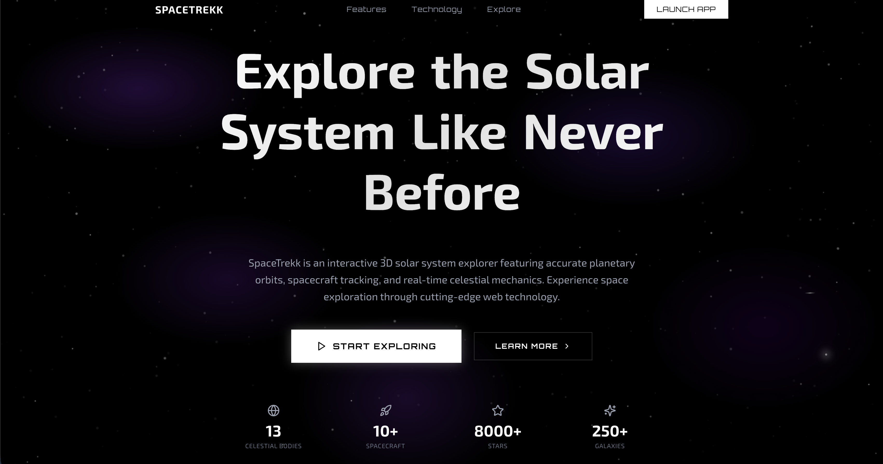 SpaceTrekk - Main product screenshot demonstrating key features and user interface