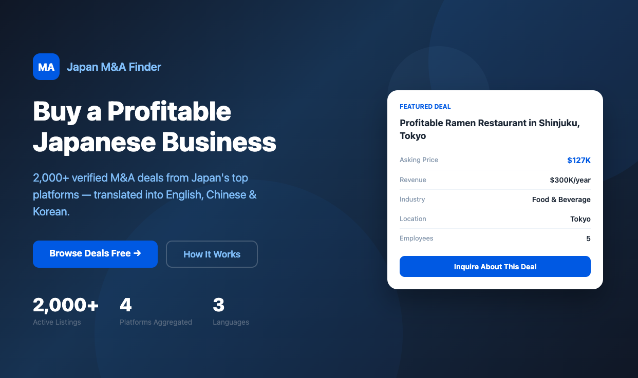 Japan M&A Finder gallery image