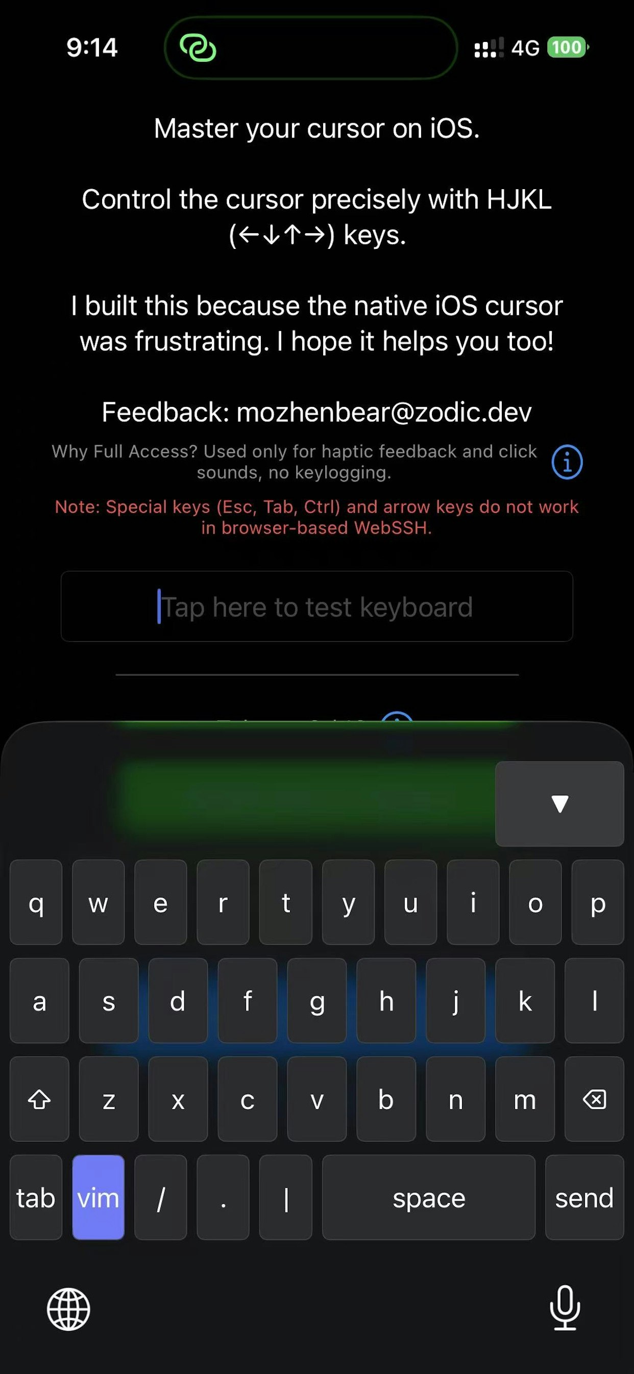 VimKey-arrow - Screenshot 2 showing product features and functionality