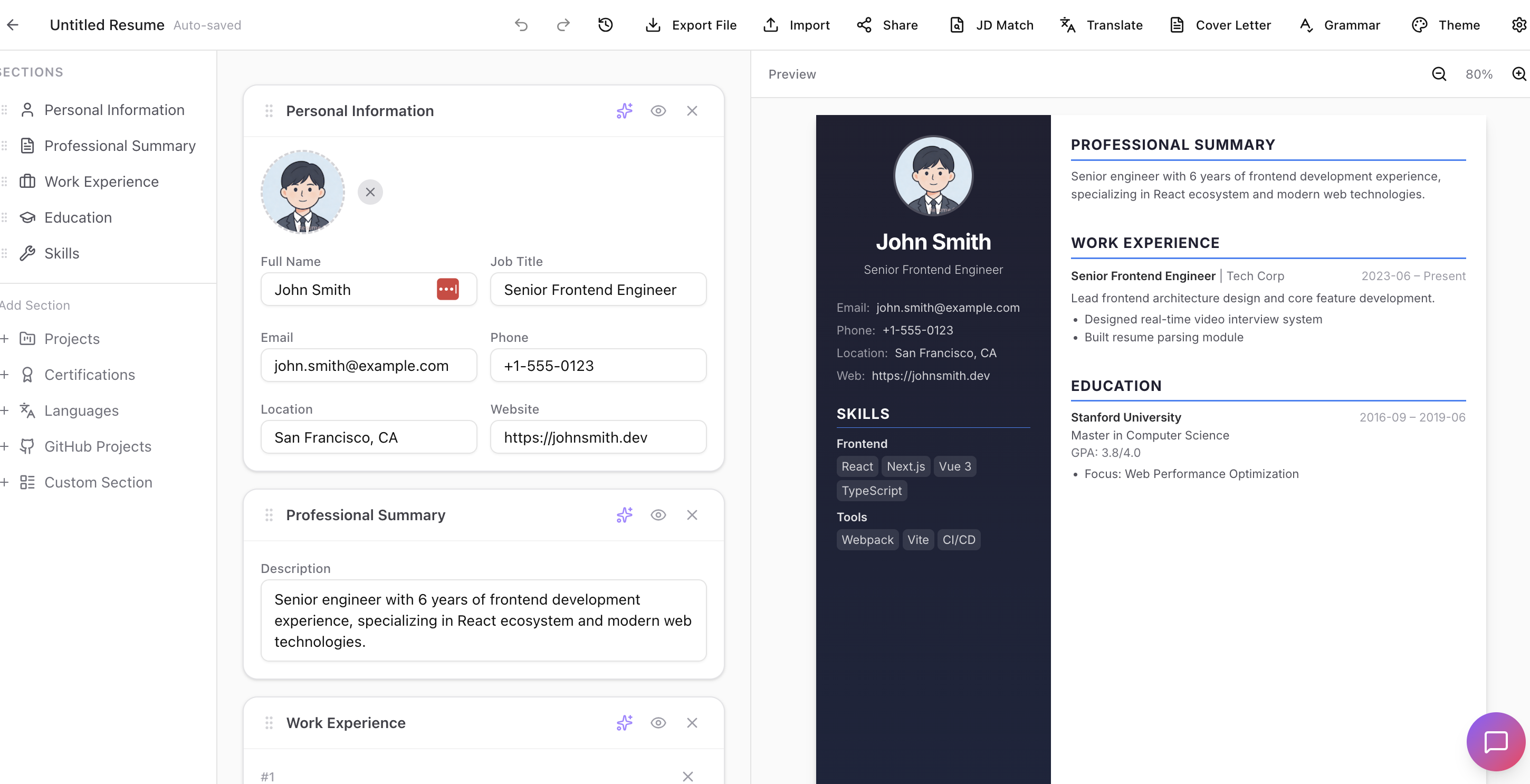 Perfect Resume With AI  gallery image
