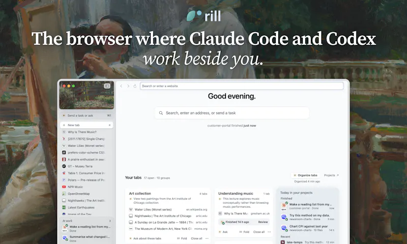 Rill Browser screenshot 1