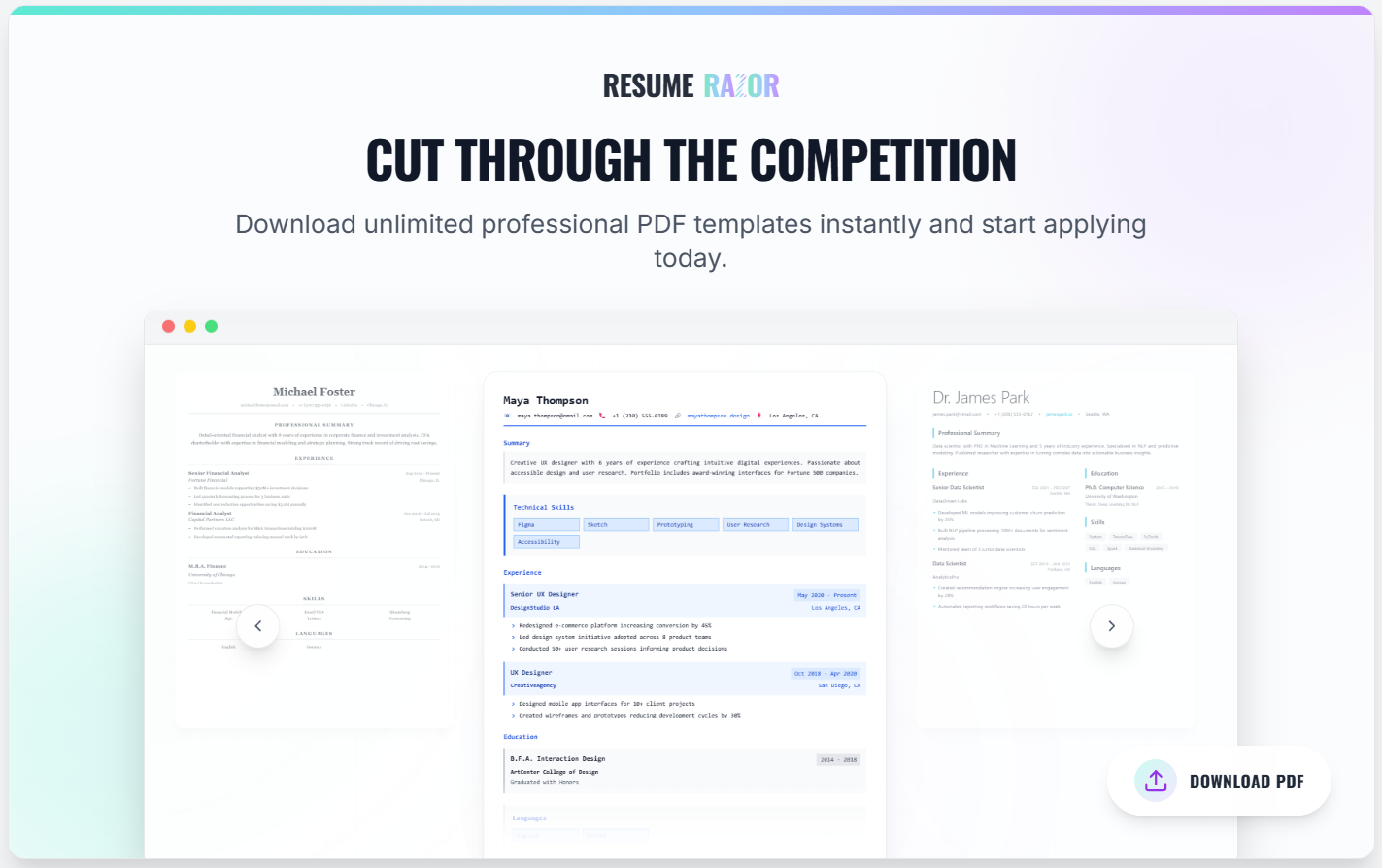 Resume Razor gallery image