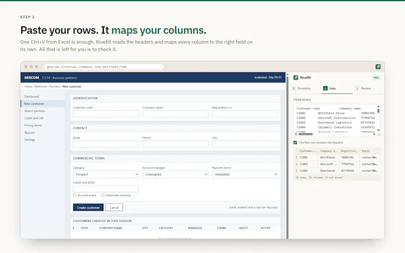 Rowfill screenshot 7