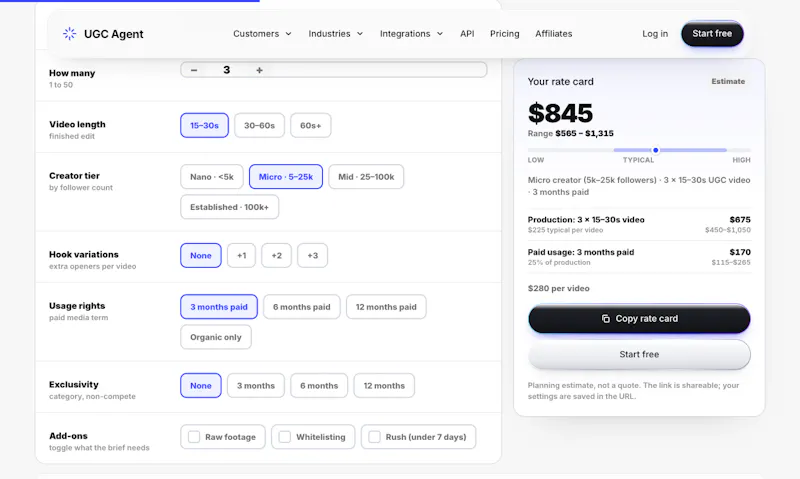 UGC Rate Calculator screenshot 2