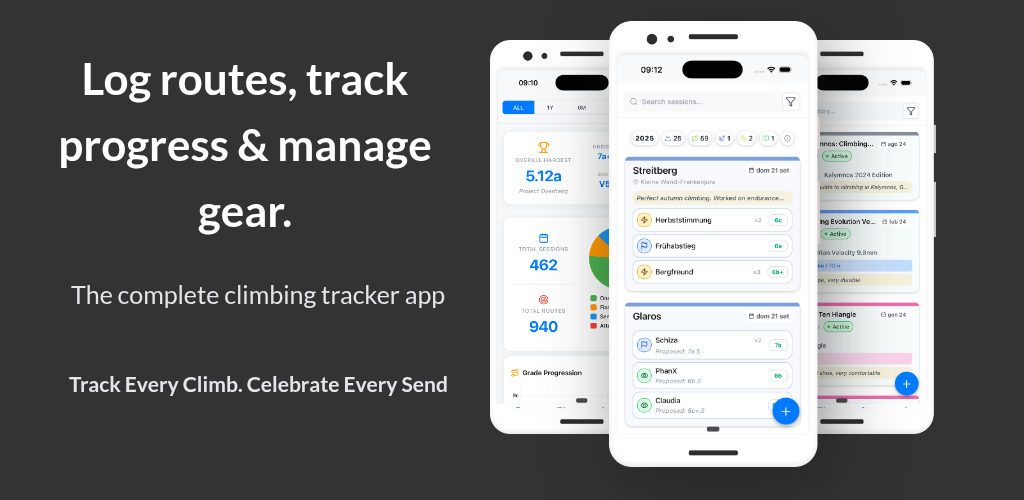 GoClimbr - Main product screenshot demonstrating key features and user interface