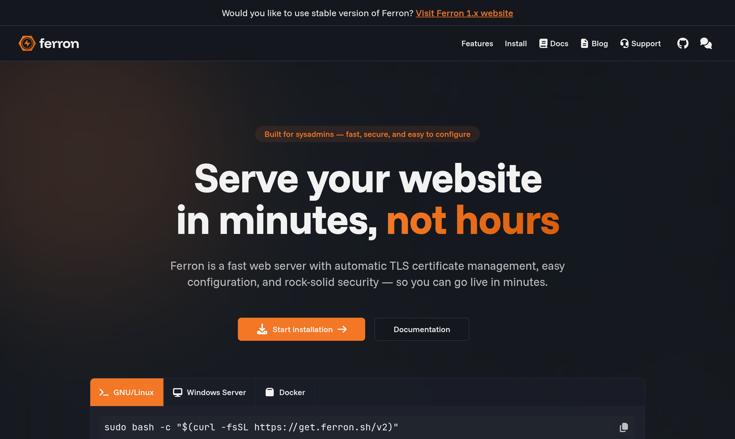 Ferron 2 - Main screenshot showing features and interface