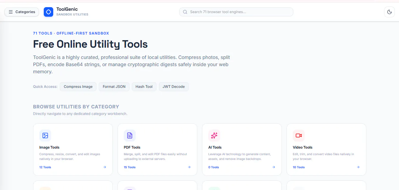 ToolGenicHub — Free Online Utility Tools gallery image