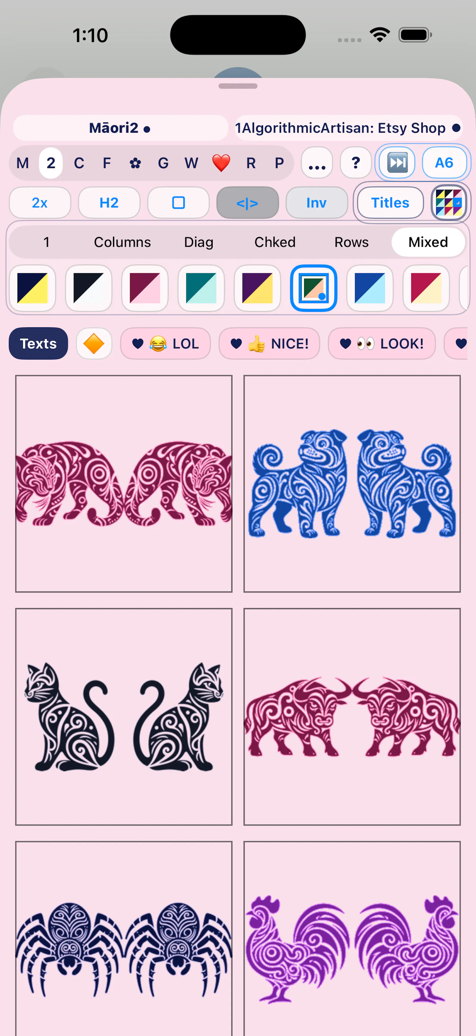 Free IOS   Animals Stickers, Mirrored screenshot 2