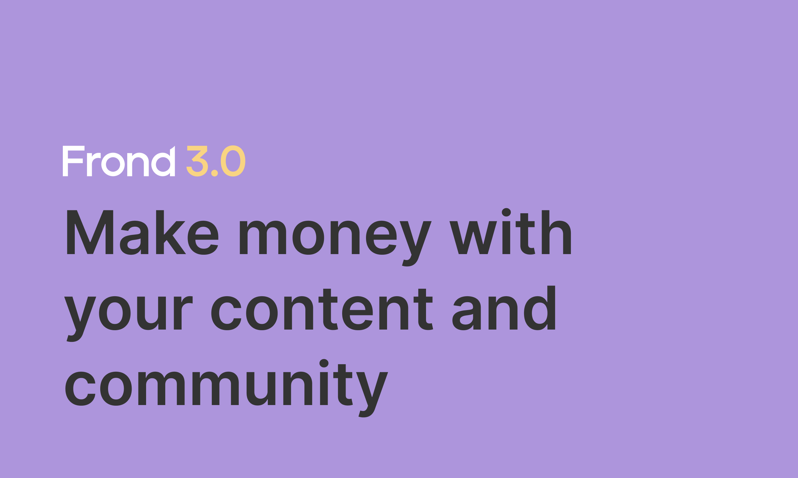 startuptile Frond 3.0-Make money with your content and community