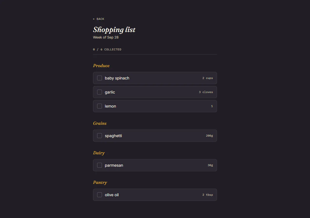 Mood Based Meal Planner gallery image