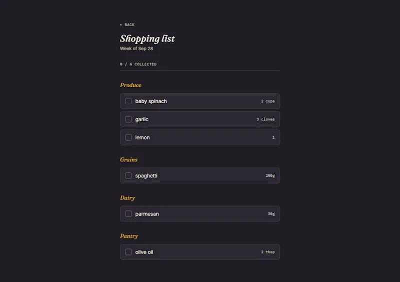 Mood Based Meal Planner screenshot 3
