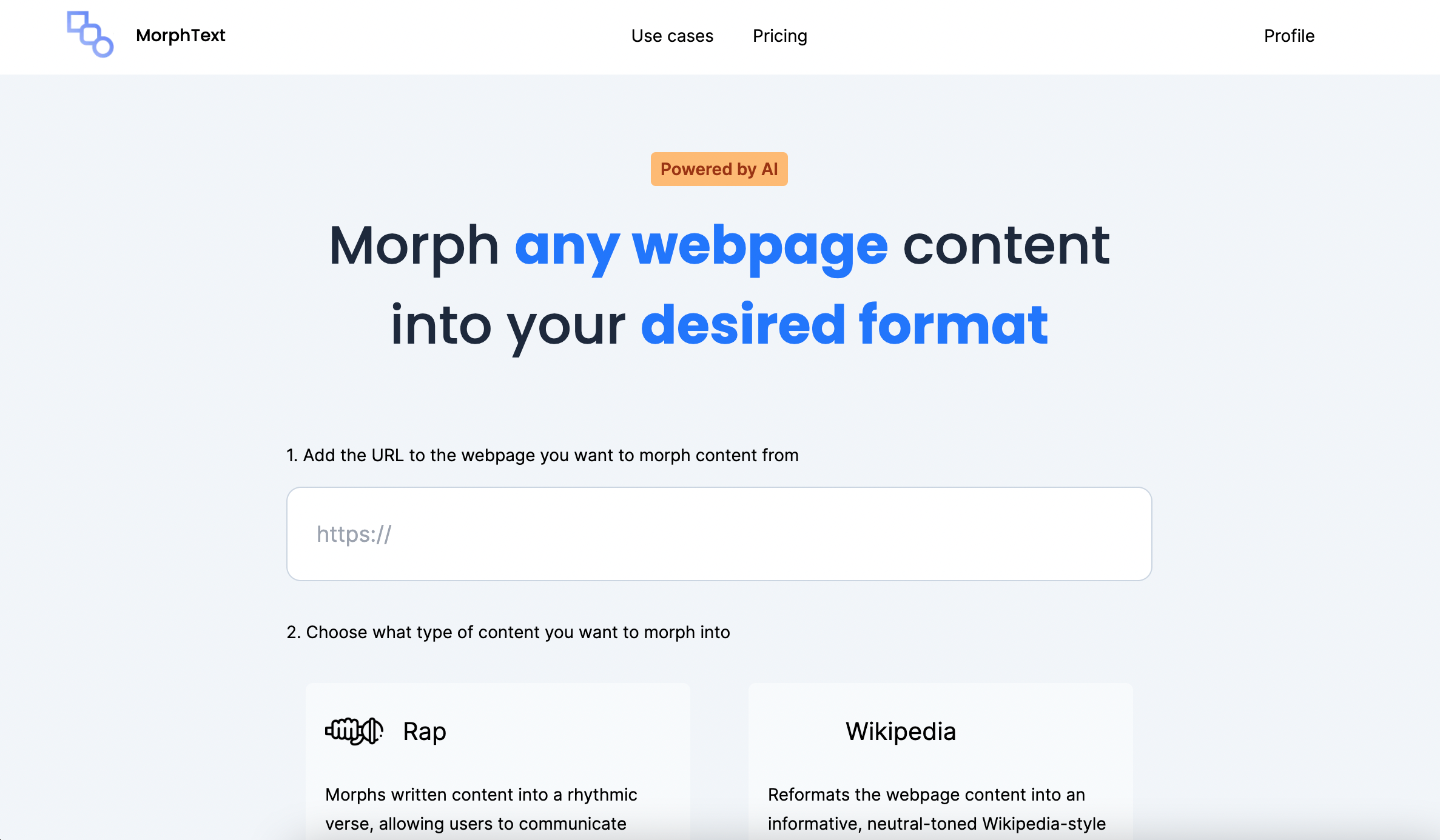 morphtext - 모든 웹 페이지 컨텐츠를 원하는 형식으로 변형하십시오 미디어 2