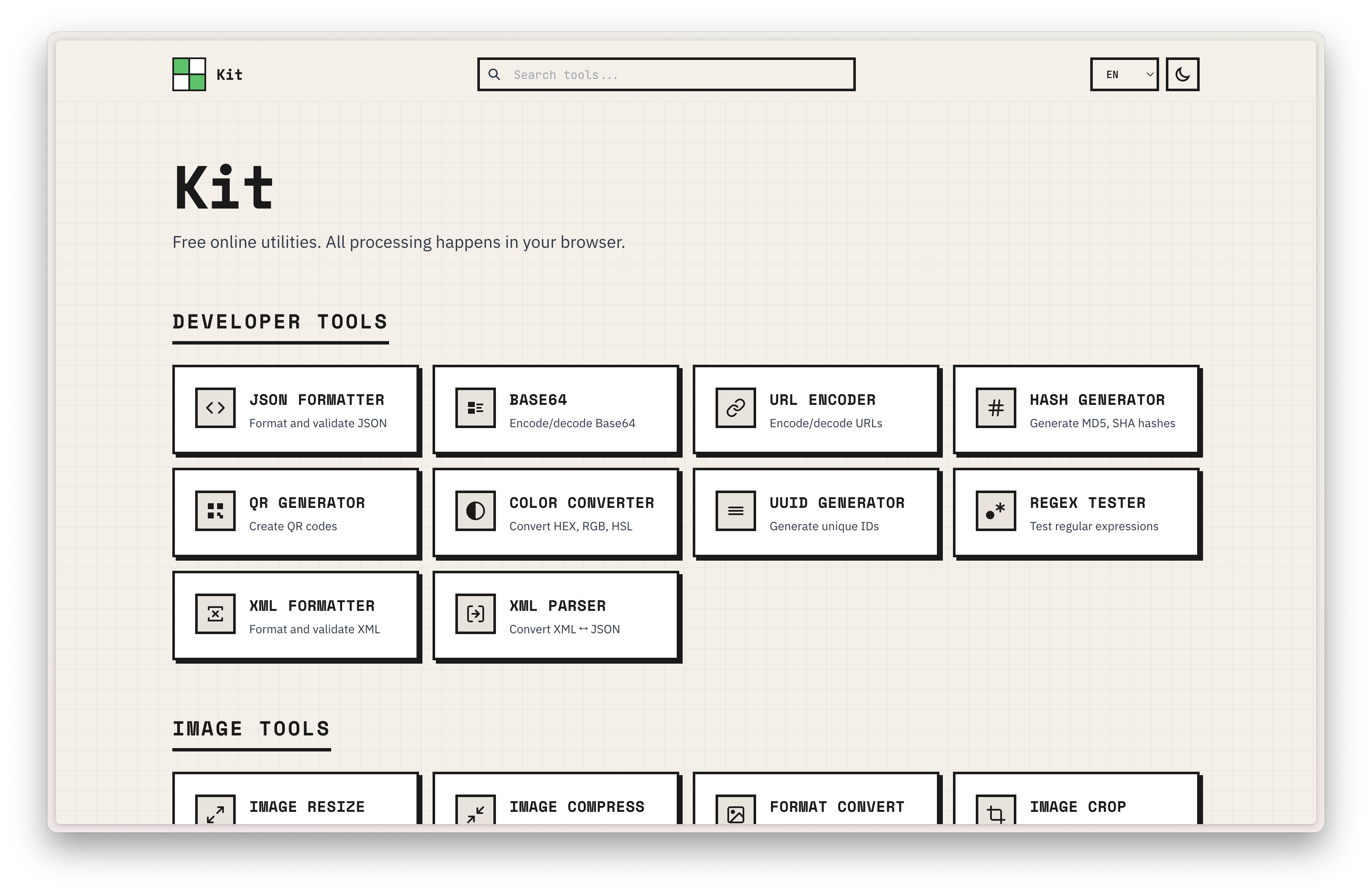 Kit - Main product screenshot demonstrating key features and user interface