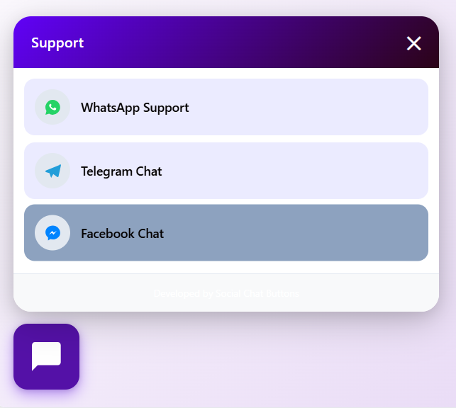 Social chat buttons