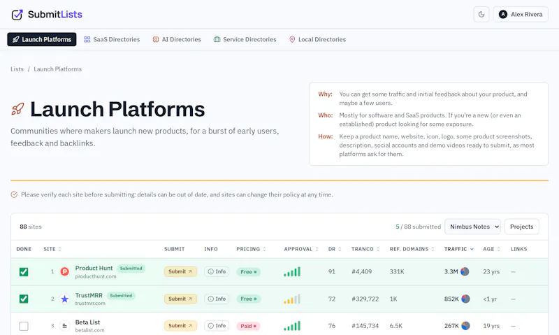 SubmitLists screenshot 7