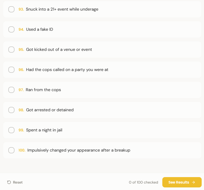 Rice Purity Test 2026 gallery image