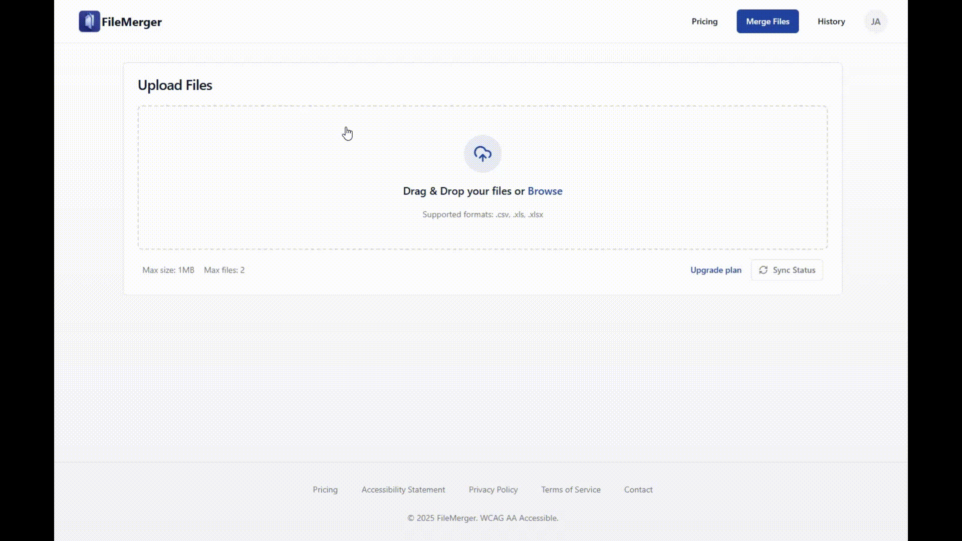 FileMerger - Main product screenshot demonstrating key features and user interface