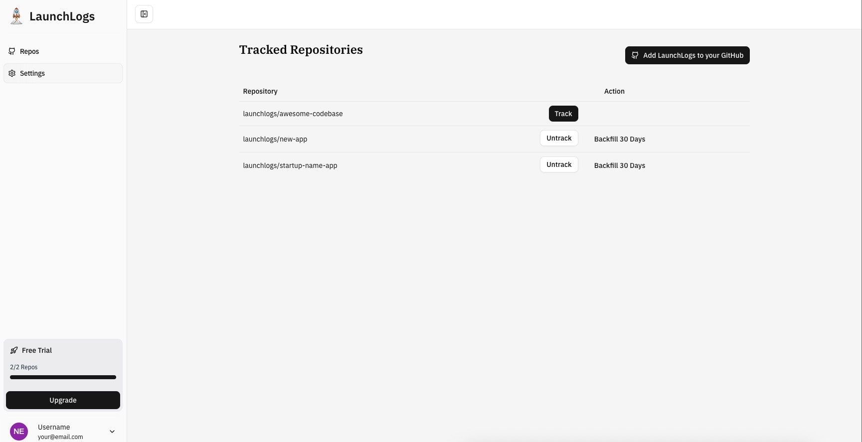 LaunchLogs gallery image