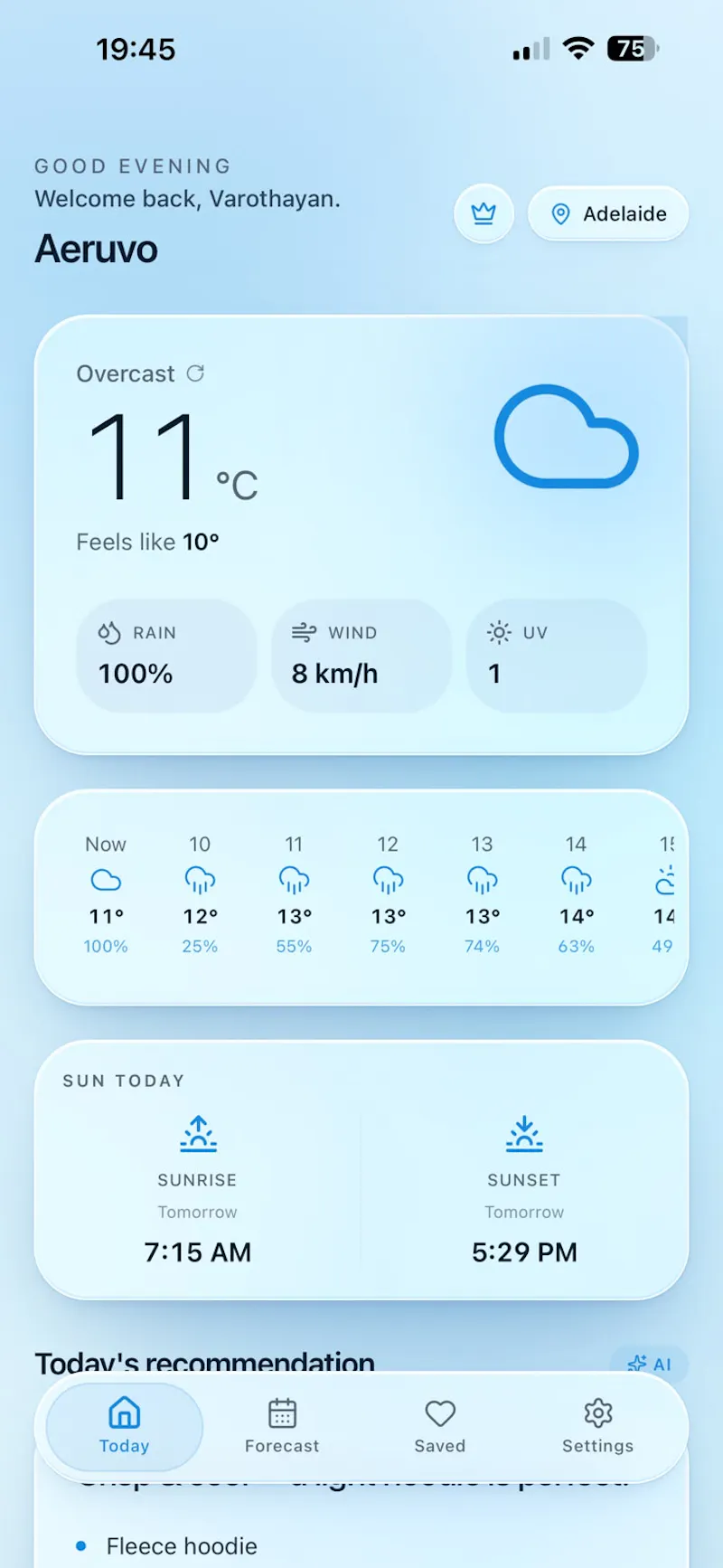 Aeruvo — What to wear today screenshot 5