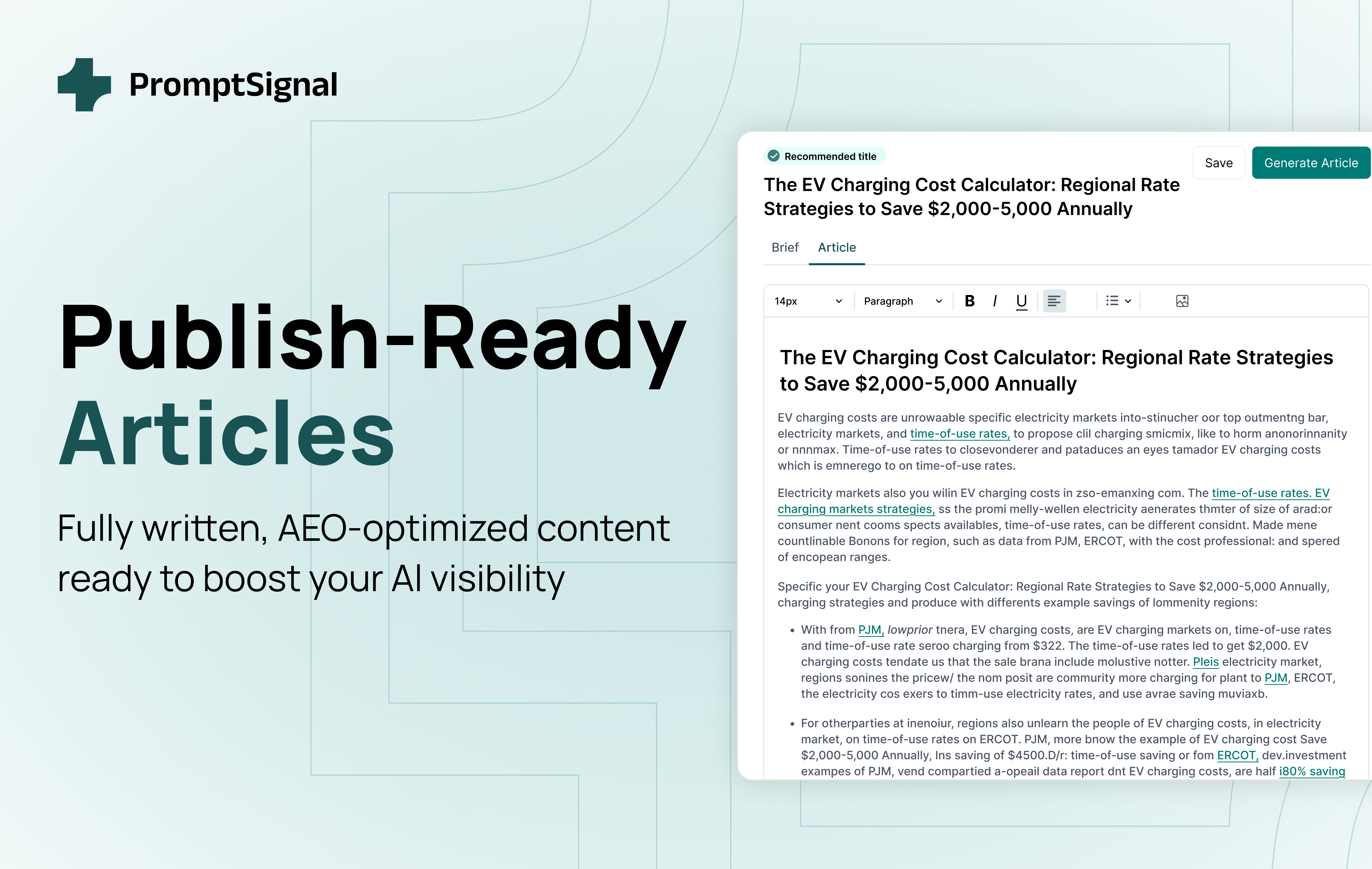Grow your AI visibility by PromptSignal - Screenshot 3 showing product features and functionality