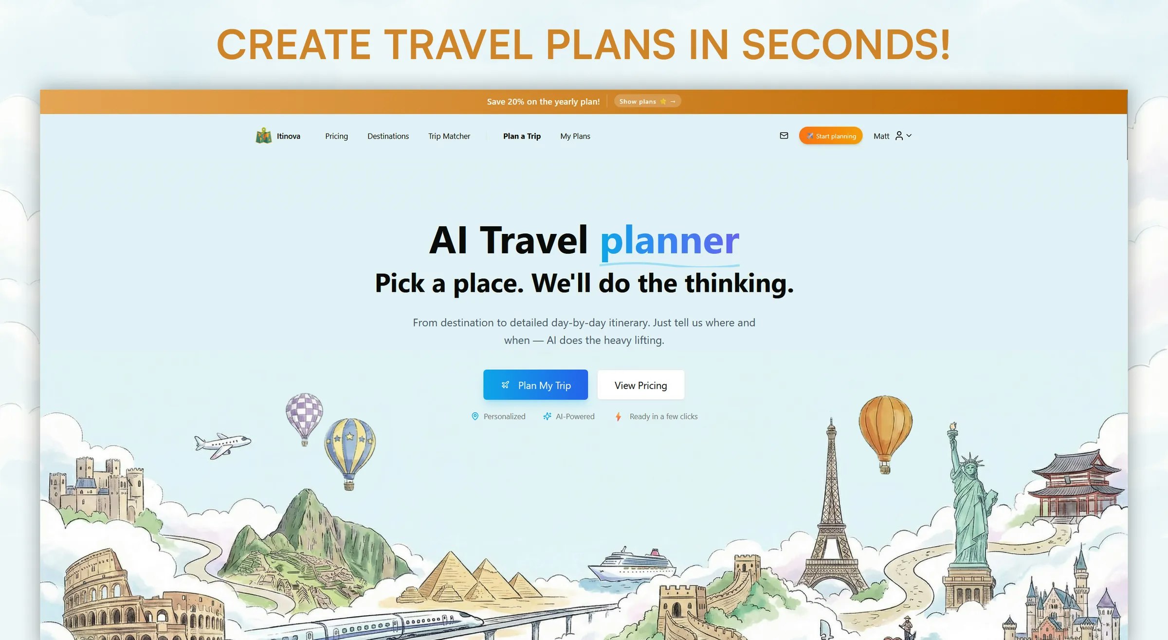 Itinova - Screenshot 2 showing product features and functionality