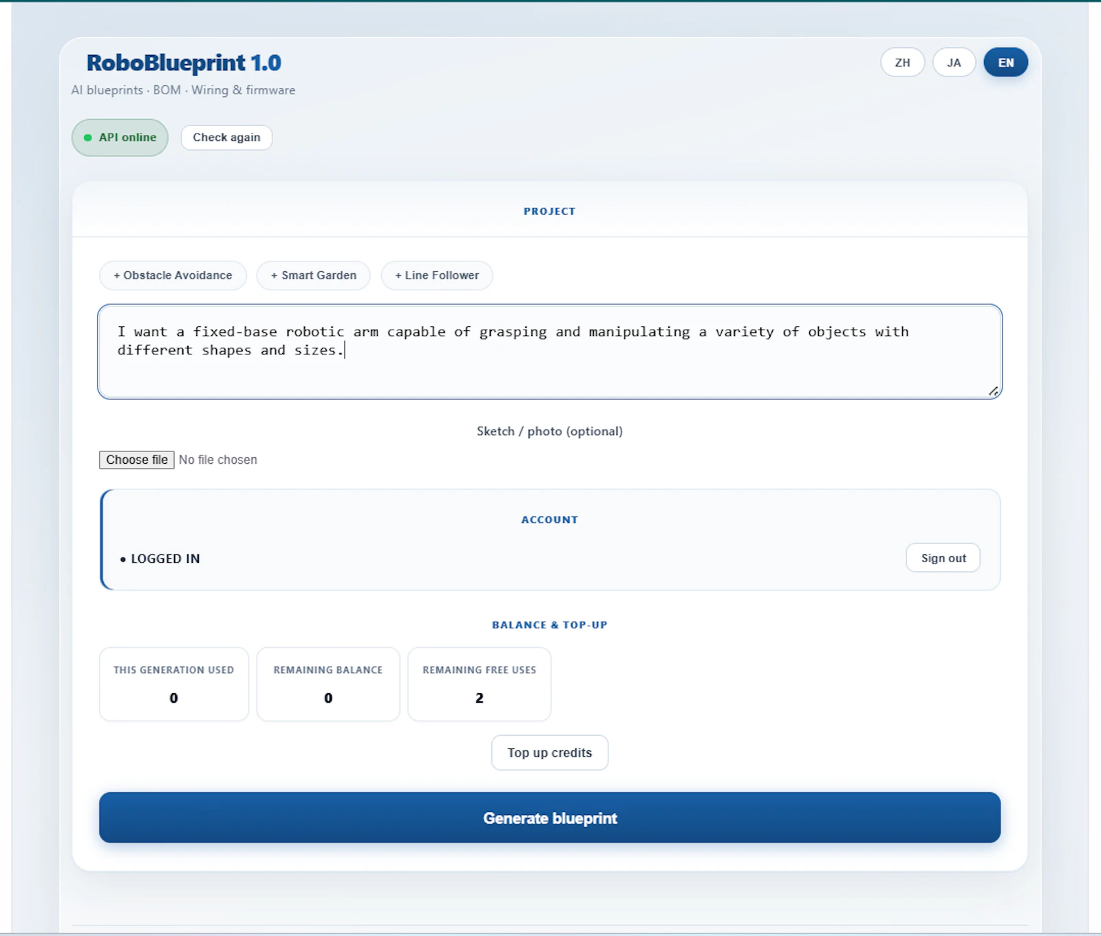 RoboBlueprint AI screenshot 1