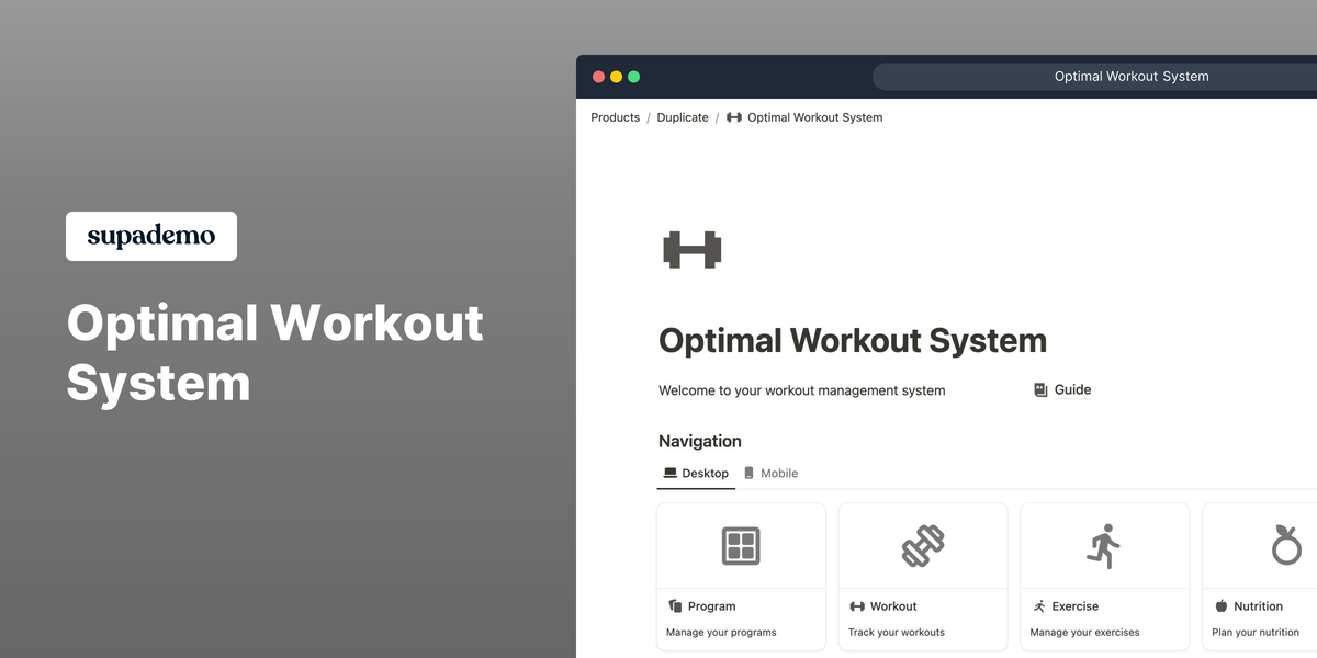 Optimal Workout System media 1