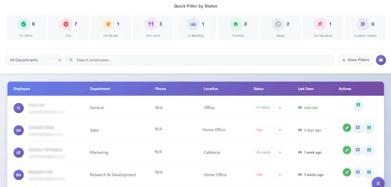 Staff Glance screenshot 2