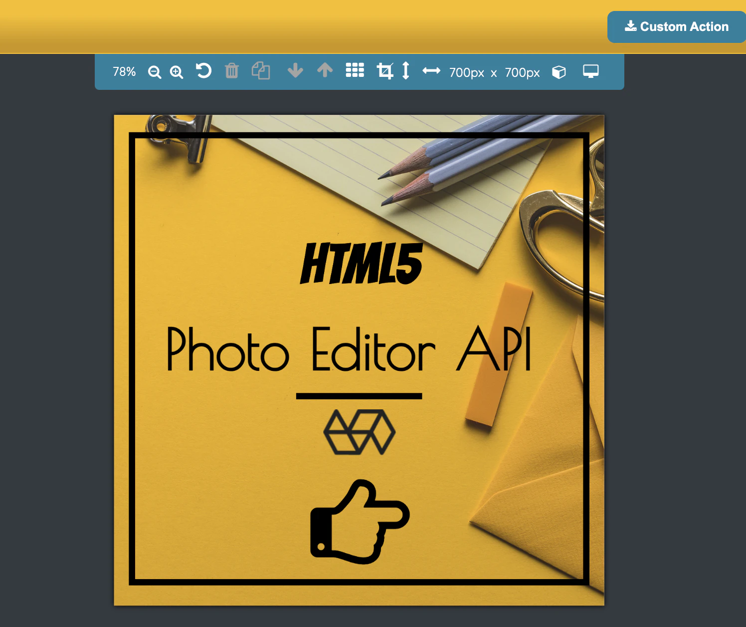 White label image & graphic editor API
