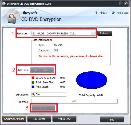 Ukeeysoft CD DVD Şifreleme media 4