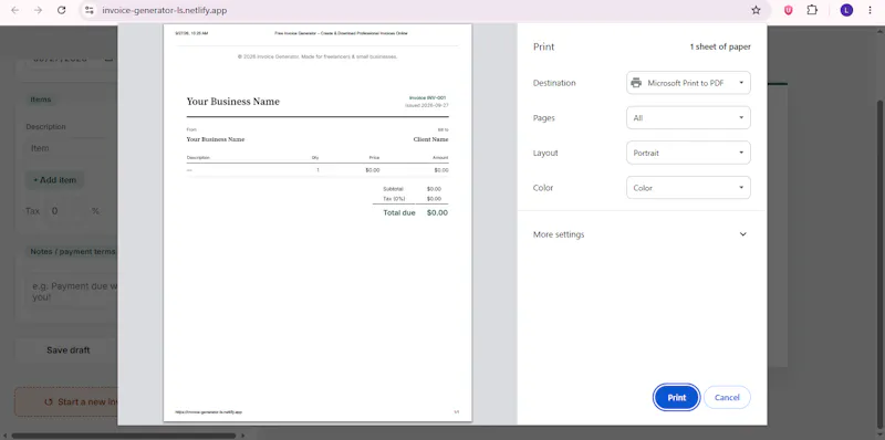Free Invoice Generator screenshot 4