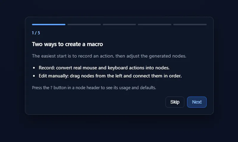 Nodetavi Macro screenshot 3