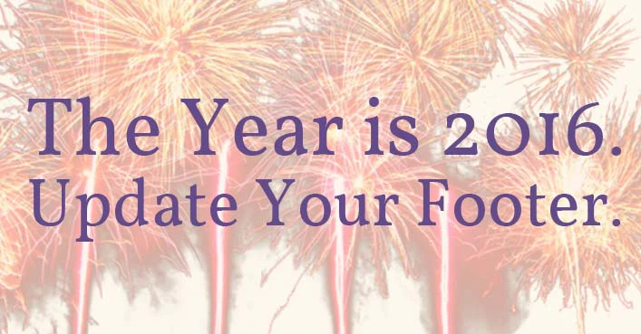 Update Your Footer 2016