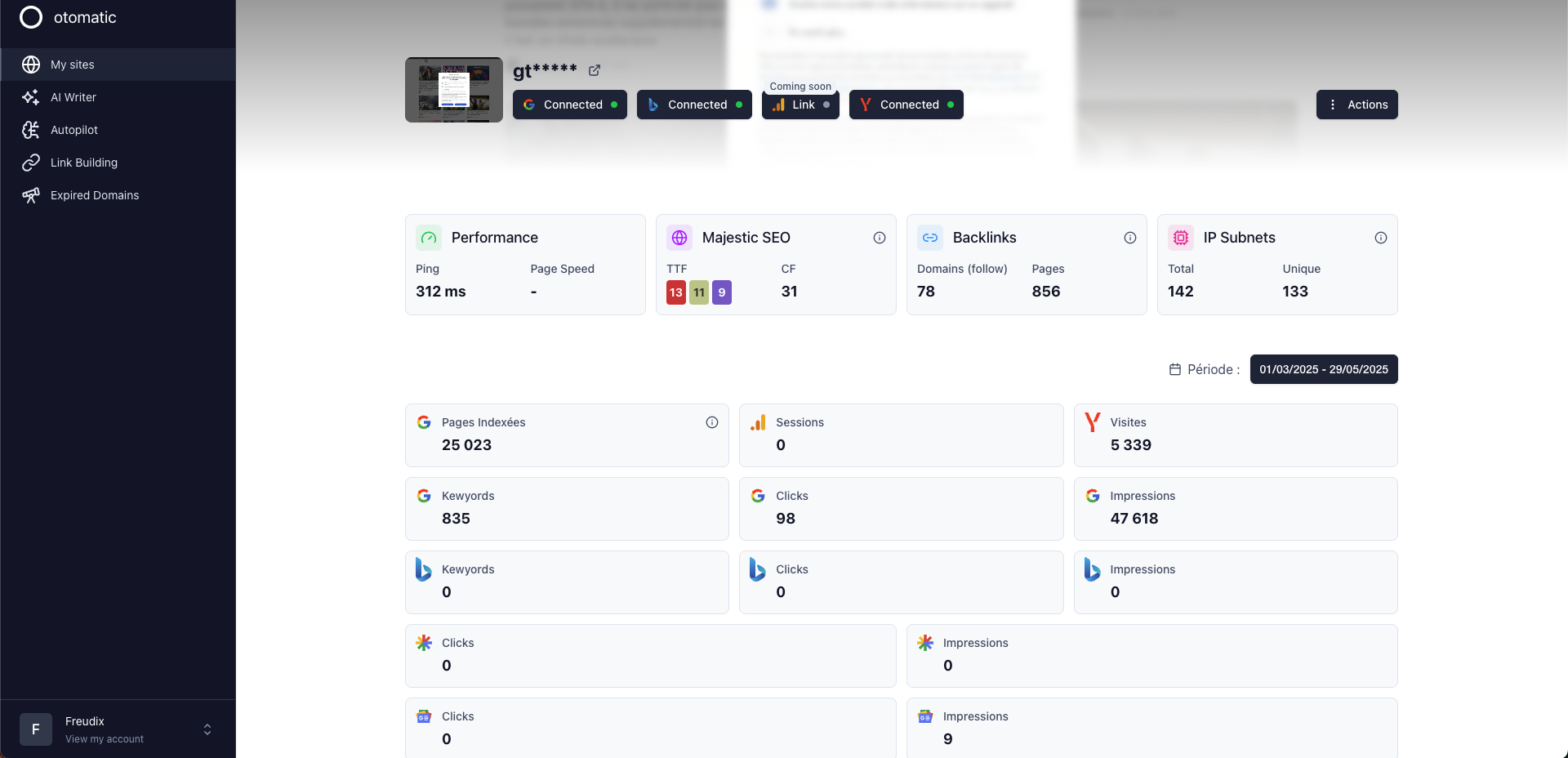 otomatic.ai 스튜디오 - 단일 인터페이스에서 웹 사이트의 네트워크를 관리하십시오 미디어 2